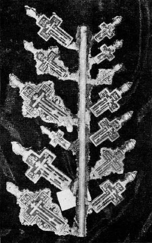 Отливка нательных крестов с литниками
