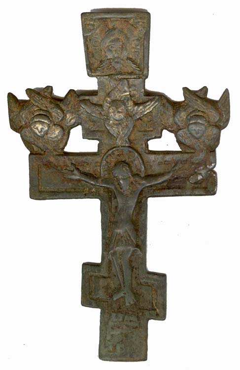 Малый киотный крест с херувимами