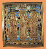 Литая икона Три святителя