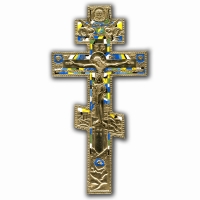Медный литой шестивершковый крест