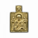 Икона вершковая “Никола Чудотворец”